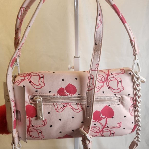 Betsey Johnson Luv Betsey Pink Bows Cherries Heart Shoulder/Crossbody Handbag - Picture 2 of 9